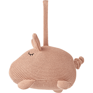 Вязаная музыкальная игрушка LIEWOOD "Поросенок Mannie", пыльно-розовый микс